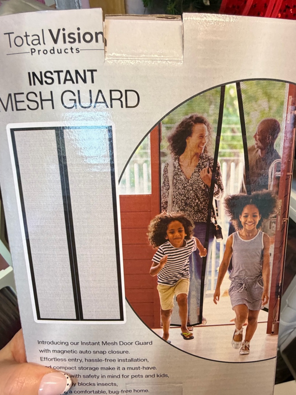 Total Vision Instant Mesh Door Guard - Black